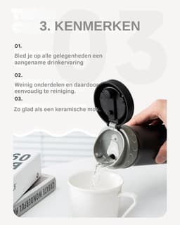 JOR Products® French Press - Koffiezetapparaat - Koffiebonen - Thermoskan - Camping - Reizen - Travel Mug - Espresso - Thee — thumbnail 4