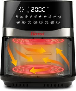Grote heteluchtfriteuse 9 Liter 2200W met Timer — thumbnail 6