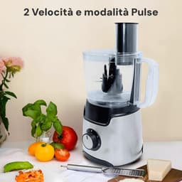Multifunctionele keukenmachine 1,25L - 750W met 7 functies – handmatig snijden, hakken, raspen, kneden en meer — thumbnail 2