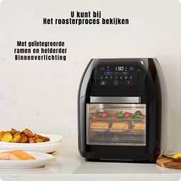 DYNA® Heteluchtoven - Oven - Airfryer Oven - Zwart - 31cm x 31cm x 38cm — thumbnail 6