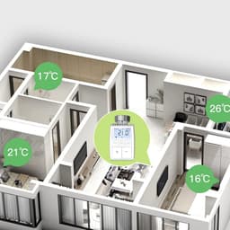 Slimme Radiatorthermostaat Set met Hub - Draadloze Verwarmingsthermostaat voor Alexa & Google Home — thumbnail 5