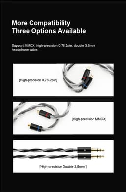 Hoofdtelefoon Upgrade Kabel 4.4mm Volledig Gebalanceerde Plug voor Dual 3.5mm Ingang — thumbnail 3