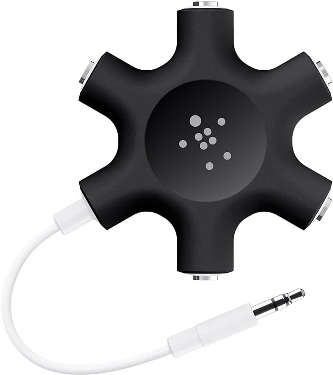 5-Weg Audio Splitter - 3.5 mm Jack Hoofdtelefoon Verdeler Zwart — afbeelding 1