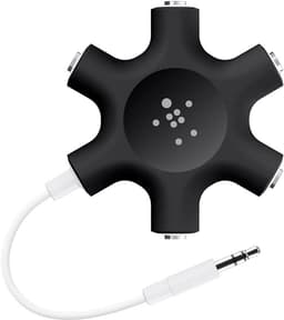 5-Weg Audio Splitter - 3.5 mm Jack Hoofdtelefoon Verdeler Zwart — thumbnail 1