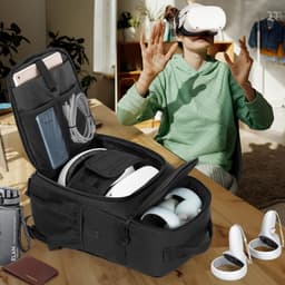 Harde Opbergcase voor VR Headset en Accessoires - Compatibel met Quest 2, Quest 3, Quest Pro & Elite Band — thumbnail 3