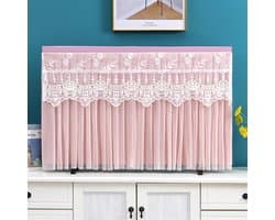 Klassieke TV-hoes - Zijden Decoratie - Stofdicht Beschermen - Warmteafvoer Ontwerp - 55 inch - Roze