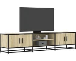 Tv-kast - Entertainmentkast Hifi Stereo - Woonkamer Meubel - Ruime Opbergruimte - 180x35x41cm - Sonoma Eiken