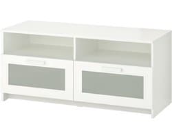 TV Meubel - Mediabuffet Opbergkast - Woonkamer Inrichting - Strak Modern Design - 119 x 41 cm - Wit