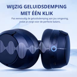 Koptelefoon - Bluetooth - Draadloos & Bedraad - ANC - HiFi Geluid - Zwart - Langdurige Batterij - Geschikt voor Consoles, Smartphones, Tablets & Computers — thumbnail 3