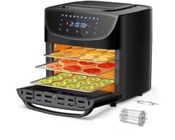 Airfryer - 18L – Heteluchtfriteuse - 10-in-1 Digitale Convectie Oven – 1800W - Airfryer en Toaster Combinatie – Groot Formaat - met LED Scherm - Meerdere Rekniveau's