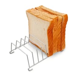 1 roestvrijstalen brood- en toastrekje, bakt meerdere sneetjes tegelijk - accessoire voor airfryer - vaatwasserbestendig, duurzaam & roestvrij - ideaal voor toast, wafels en opbergen van bestek - geschikt voor keuken en camping - keukenmusthave — thumbnail 2