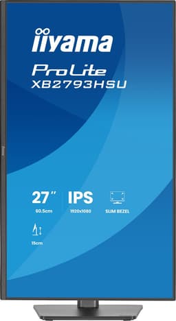iyama ProLite XB2793HSU-B1 - 27 inch - Full HD - IPS - USB-Hub (2x) - verstelbaar — thumbnail 5