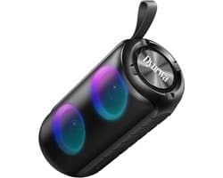 Waterdichte Draadloze Speaker met Kleurrijke LED Verlichting en Krachtige Bas voor Buiten