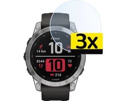 Screenprotector - 3 Stuks - Geschikt voor Garmin Fenix 7 - Sterk & Shockproof - Tempered Glass - Beschermglas Screen Cover - Gehard Glas - Bescherm Protector voor Smartwatch