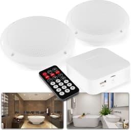 Badkamer speakers - Power Dynamics BT20 versterker met Bluetooth en 2 inbouw speakers — thumbnail 1
