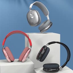 TechU™ Draadloze Bluetooth Koptelefoon – Game Headset – Hoofdtelefoon voor Muziek, Podcast & Gamen – Met Hoofdkussentje – Koraal — thumbnail 2