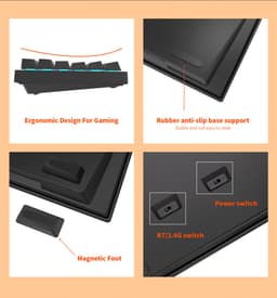 RK84 Gaming Keyboard Wit - RGB Verlichting - Hot-Swappable - Tri-Mode - Ergonomisch Mechanisch Gaming Toetsenbord Met Draadloze Verbinding - Qwerty - 80% Met Multimedia Toetsen - Brown Switches — thumbnail 4