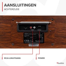 Internetradio - Audizio Avola alles-in-één radio met Bluetooth - DAB+/FM - CD speler - Zilver — thumbnail 5