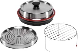 Magnetron met grill en stoomkoker - 1.000 W - pizzapan - 23 L - zwart — thumbnail 4