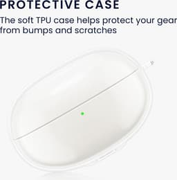 kwmobile Earphones Case for Realme Realme Buds Air 5 Pro Case - Clear TPU Silicone Earbuds Cover - Transparent — thumbnail 4