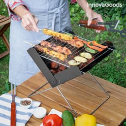 Mini Draagbare Opvouwbare Houtskoolbarbecue Foldecue InnovaGoods — thumbnail 2