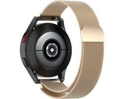 By Qubix - smartwatch bandje 20mm - Milanese bandje - Vintage goud - Geschikt voor Garmin Vivoactive 6 - Vivoactive 5 - Vivoactive 3 - Geschikt voor garmin bandje