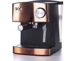 Adler - Espressomachine - Koffiemachine - 15 bar, 850W, melkopschuimer, AD4404cr