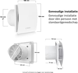 Bosch Home Comfort Fan 1500DH W125 Wandventilator 230 V 182 m³/h 125 mm — thumbnail 4