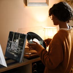LP houder - voor 50 LP's - platenhouder - vinyl opbergsysteem — thumbnail 3