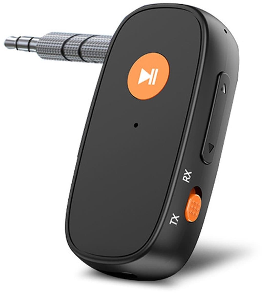 Bluetooth 5.3 audio transmitter en receiver - o.a. voor verbinden Airpods, koptelefoon en speaker - 3.5mm jack AUX - 15 uur batterij - speaker - bluetooth zender en ontvanger - auto draadloos - zwart — afbeelding 1