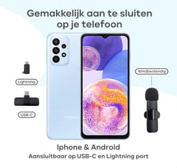 Draadloze Microfoon - Mini Microfoon - Dasspeld - Lavalier microfoon - Android en Iphone - Stream microfoon - Plug & play — thumbnail 4
