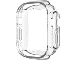 Hoes Geschikt voor Apple Watch Ultra 2 Siliconen Case - Hoesje Geschikt voor Apple Watch Ultra 2 (49 mm) Hoesje Cover Case - Transparant