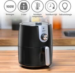 Heteluchtfriteuse - Compacte Oven - Gezond Frituren - Snelle Bereiding - 2 Liter - Zwart — thumbnail 4