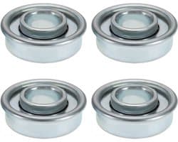 Dailygoods- Maaierslagers 4 Stuks - Buitendiameter 28,6 mm - Binnendiameter 12,2 mm - Dikte 9,8 mm - Staal - Geschikt voor grasmaaiers - Wiellagers