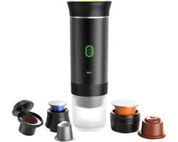 Draagbare Koffiemachine - Mini Espresso Maker - Koffie Zetten - 3-in-1 Compatibel - 60 Milliliter - Zwart