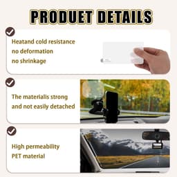 Dailygoods - Dailygoody - Dashcam stickers - Krassen voorkomen - Transparant - Statische folie - Voorruit stickers - Geschikt voor auto - 8 stuks — thumbnail 5
