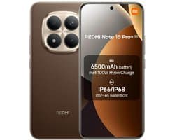 Xiaomi Redmi Note 15 Pro+ 5G 8GB+256GB Mocha Bruin | 6,83" 120Hz AMOLED | 200MP OIS | IP68 Waterdicht