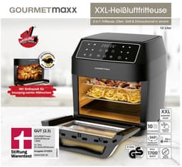 GOURMETmaxx Heteluchtoven Digitaal 12l - Zwart — thumbnail 11