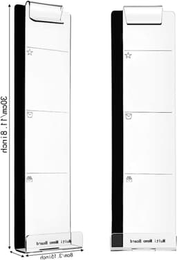 Multifunctionele Monitor Side Panel van Acryl voor Notities en Telefoonhouder voor Thuis en Kantoor, 2 Stuks — thumbnail 5