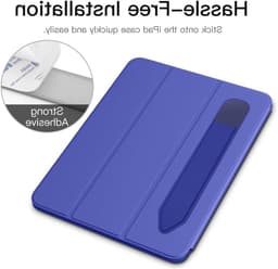 Pencil Holder Sticker voor Apple Pencil en Stylus Pennen, Elastische Pocket Pouch voor iPad, Adhesieve Sleeve in Navy Blauw — thumbnail 3
