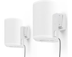 Luidspreker wandhouder - Speaker muurbeugel - Beter audiogenot - Zwenkbaar en kantelbaar - 2 stuks - Wit