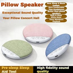 Bluetooth-kussenspeaker, ontworpen om te slapen, Bluetooth-speaker voor onder het kussen met witte ruis, ultradunne Bluetooth 5.4-nachtspeaker, ontworpen voor zijslapers, geluidsontwerp met botgeleiding (roze *1) — thumbnail 2