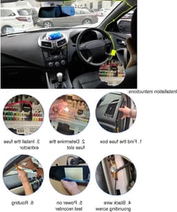 Auto Dash Cam Hardwire Kit 12V-28V Naar 5V USB Adapter - Oververhittingsbeveiliging - Voor Mirror Cam Navigator — thumbnail 3