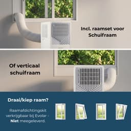 Evolar Mobiele Airco - 12000 BTU - Koelen & Verwarmen - WiFi - App & Afstandsbediening - Airconditioner - met Afvoerslang - Slaapkamer, Woonkamer, Kantoor - EVO-012CHW — thumbnail 6