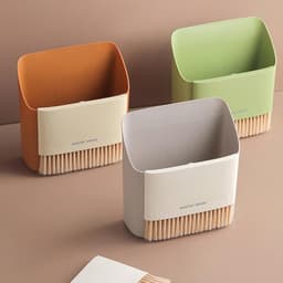 Tafelbezem en Veegschep - Kruimelset Stoffer Blik - Snelle Reiniging - Draagbaar en Compact - 16 cm - Grijs — thumbnail 5