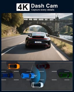 Auto Camera - Rijrecorder - Veilig Rijden - 4K Ultra HD - 64GB Inclusief - Zwart — thumbnail 4