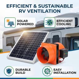 Zonne-afzuigventilator - Zonneventilator - Ventilatie - Energiebesparend - 20x14.5x14 cm - Zwart — thumbnail 2