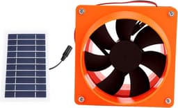 Zonne-afzuigventilator - Zonneventilator - Ventilatie - Energiebesparend - 20x14.5x14 cm - Zwart — thumbnail 1