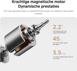 Xiaomi Luchtcompressor 2 Pro - Draagbare Elektrische Bandenpomp - Draadloos & Oplaadbaar - Digitale Drukmeter - Automatische Stopfunctie - Compacte Mini Compressor voor Auto, Fiets en Motor — thumbnail 5