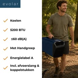 Evolar Mobiele Airco - Caravan / Camping / Tent - 5200 BTU - Mini Airco - EVO-CA50CBL — thumbnail 9